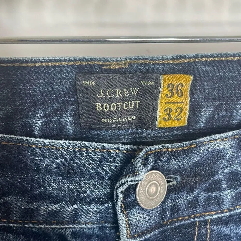 J Crew Bootcut Medium Wash Jeans Mens‎ 36x32 Read